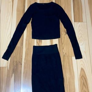 2 piece top and skirt